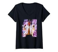 Womens The Stone Roses Ian Brown Live Fools Gold by Andy Willsher V-Neck T-Shirt