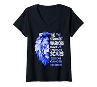 Women's The Strongest Colon Cancer Warriors Have The Most Scars V-Neck T-Shirt