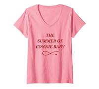 Womens The Summer of Connie Baby Funny Humorous Fandom Slogan 2025 V-Neck T-Shirt