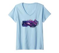 Women's The Terminator T-800 Endoskeleton with Battle Rifle V-Neck T-Shirt
