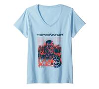 Womens The Terminator Thermal View Robot 80's Action Movie V-Neck T-Shirt