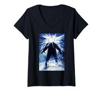 Womens The Thing Glowing Silhouette Movie Poster V-Neck T-Shirt