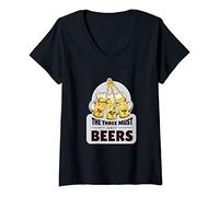 Womens The three must get beers - Musketeer beers funny V-Neck T-Shirt