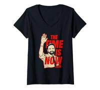 Women's The Time is Now 2028 Political Urgency Design V-Neck T-Shirt