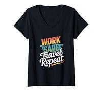 Womens The Traveller's Mantra V-Neck T-Shirt