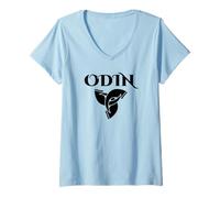 Womens The Triple Horn of Odin V-Neck T-Shirt