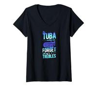 Women's The Tuba Makes Me Forget All My Trebles V-Neck T-Shirt