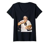 Women's The Two Ronnies Ronnie Barker Comedian By Dick Barnatt V-Neck T-Shirt