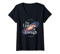 Womens The Universe is Enough Cosmic Design V-Neck T-Shirt