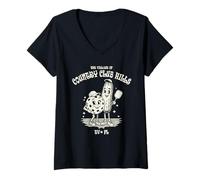 Womens The Village of Country Club Hills TV FL Pickleball Design V-Neck T-Shirt