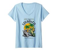 Womens The Village of Edenfield TV Manatee Alligator Design V-Neck T-Shirt