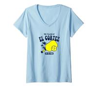 Womens The Village of El Cortez TV FL USA Pickleball Design V-Neck T-Shirt