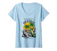 Womens The Village of LaGrange TV Manatee Alligator Design V-Neck T-Shirt