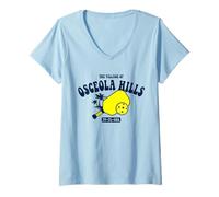 Womens The Village of Osceola Hills TV FL USA Pickleball Design V-Neck T-Shirt