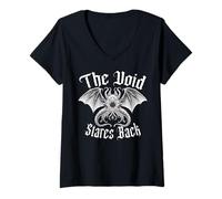 Womens The Void - Dark Fantasy Mythical Creature V-Neck T-Shirt
