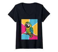 Womens The Whispering Parrot of Paradise Island's V-Neck T-Shirt