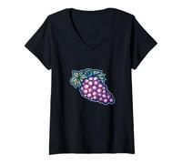 Women's The Winemaker Grape Harvest Vineyard Art V-Neck T-Shirt