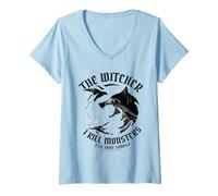 Womens The Witcher I Kill Monsters V-Neck T-Shirt