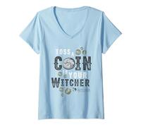 Womens The Witcher Toss A Coin To Your Witcher V-Neck T-Shirt