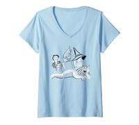 Women's The Wizard of Oz Group Doodle V-Neck T-Shirt