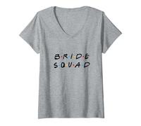 Womens the won where my BFFs are my Bride Crew cute hen party top V-Neck T-Shirt