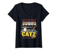 Women's The Wonderful Catz Band Live at Cat Palace V-Neck T-Shirt