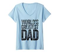 Women's The World's Greatest Dad V-Neck T-Shirt