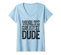Women's The World's Greatest Dude V-Neck T-Shirt