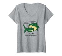 Womens The Worst Day Of Fishing Beats The Best Day Of Playing Child V-Neck T-Shirt