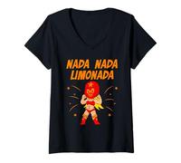Womens The Wrestler Lucha Libre Mexico Luchadora Comic V-Neck T-Shirt