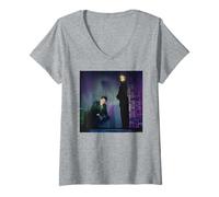 Womens The X-Files David Duchovny & Gillian Anderson Michael Grecco V-Neck T-Shirt