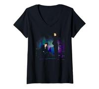Womens The X-Files Gillian Anderson & David Duchovny Michael Grecco V-Neck T-Shirt