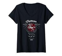 Womens The Zodiac Sign Sagittarius V-Neck T-Shirt