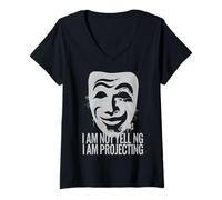 Women's Theater I Am Not Yelling I Am Projecting V-Neck T-Shirt