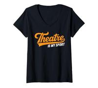 Womens Theater Nerd Gifts for Actors Musical Theatre is My Sport V-Neck T-Shirt