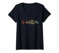 Womens Theater Nerd Heartbeat Drama Rehearsal Musical Theatre Geek V-Neck T-Shirt