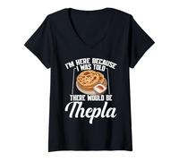 Women's Thepla Hinduism Professional Hindu There is Thepla V-Neck T-Shirt