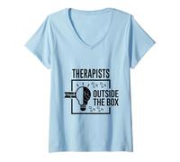 Womens Therapist Helping Minds Heal Creative Thinkers Listen Guide V-Neck T-Shirt
