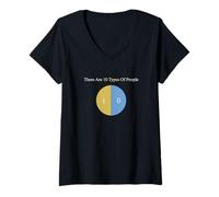 Women's There are 10 Types of People Binary Code Software Engineer V-Neck T-Shirt
