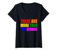 Womens THERE ARE MORE THAN TWO GENDERS V-Neck T-Shirt