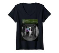 Women's There is Motion At Your Front Door Alien V-Neck T-Shirt
