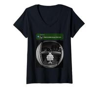 Women's There is Motion At Your Front Door Cat Belly Rubs V-Neck T-Shirt