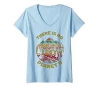 Women's There is No Planet B Earth Day Environmental V-Neck T-Shirt
