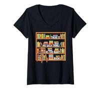 Women's There is No Such Thing As Too Many Book World Book Day V-Neck T-Shirt