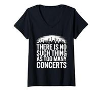 Womens There is No Such Thing As Too Many Concerts Design V-Neck T-Shirt