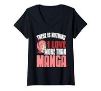 Womens There Is Nothing That Delights Me More Than Manga Humor V-Neck T-Shirt