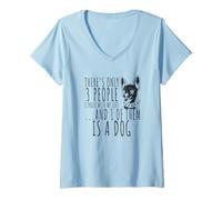 Womens There’s Only 3 People I Trust & 1 of Them is a Dog Chihuahua V-Neck T-Shirt
