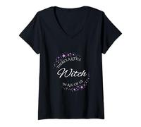 Womens There's A Little Witch in All of Us Witchy Magic V-Neck T-Shirt