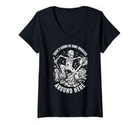 Women's There's Gonna Be Some Wrenches Around Here Mechanic V-Neck T-Shirt