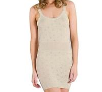 Women's Thermal - Fit Base Layer - French Neck Sleeveless Long Vest - Round Neck & V-Neck Lace Options - Soft Winter Undershirt (Cream, XXL, French Neck Long Vest Sleeveless Round Neck Plain)